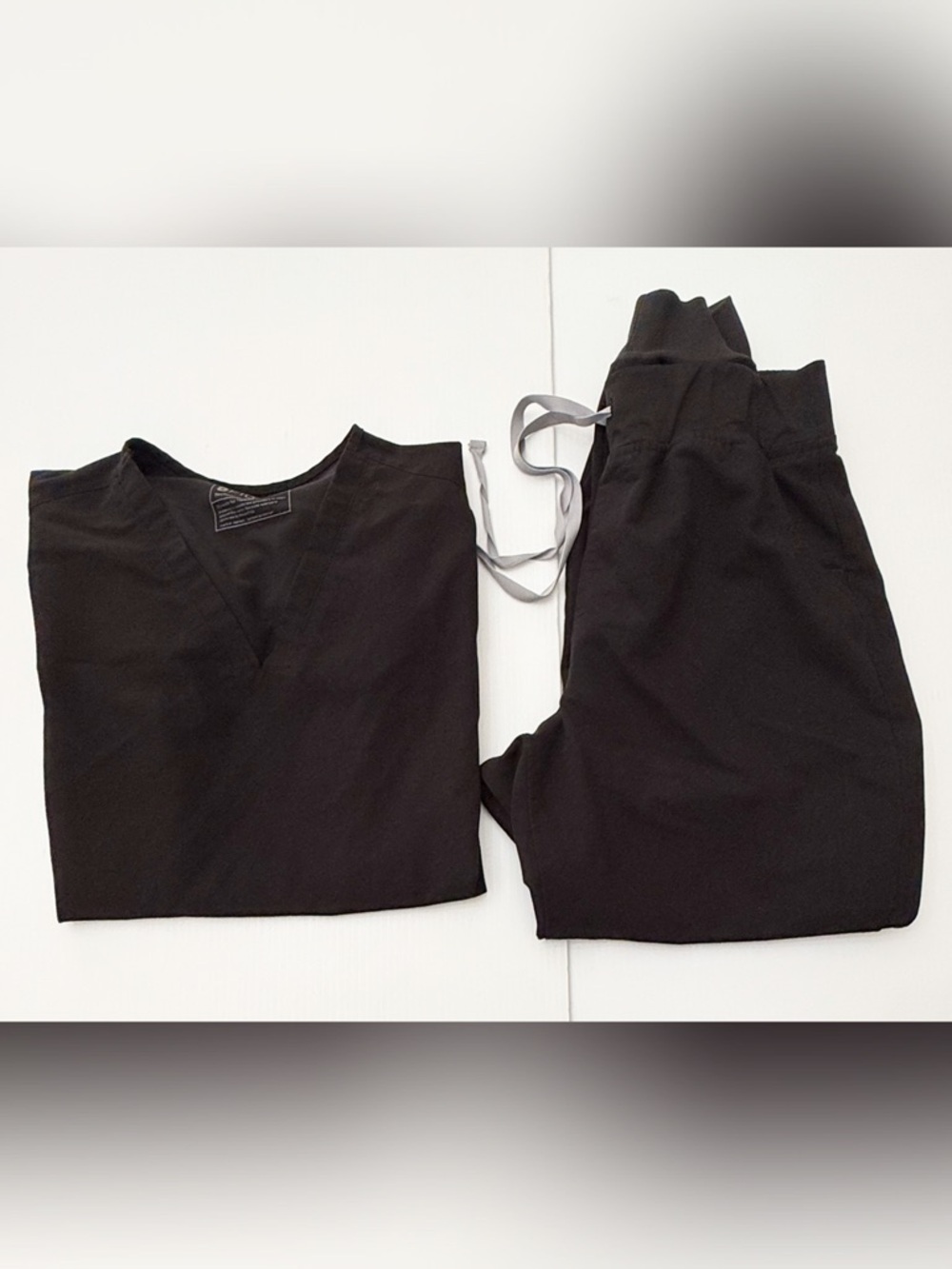 Black Women's Scrub Set - Classic Medical Top & Pants
